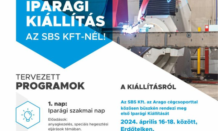 Iparági Kiállítás az SBS Kft-nél - 2024. április 16-18.